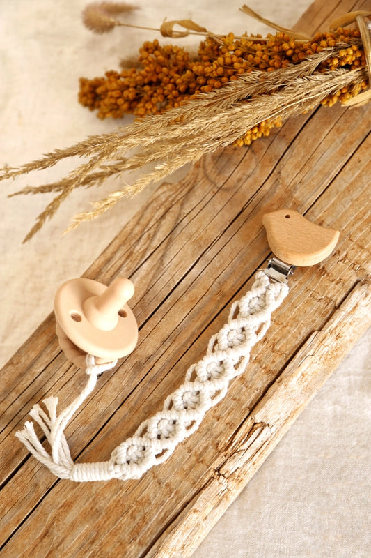 Prendedor de Chupeta com Pássaro