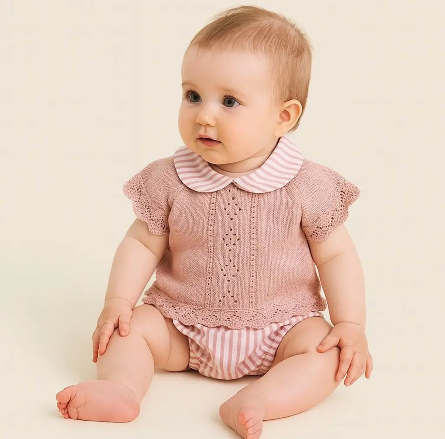 Conjunto de bébé 2 peças 100% algodão 0-3 meses