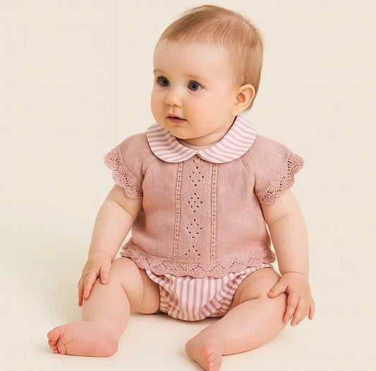 Conjunto de bébé 2 peças 100% algodão 0-3 meses