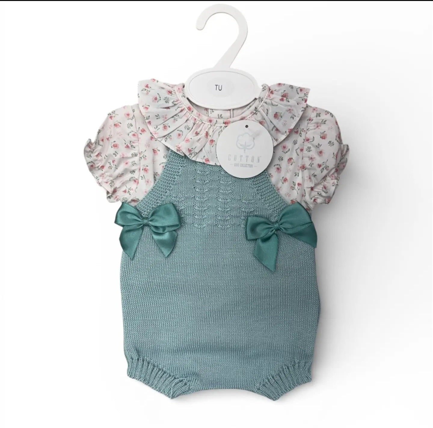 Fofo com lacinhos verde 3-6 meses