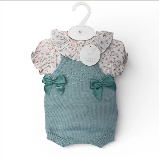 Fofo com lacinhos verde 3-6 meses