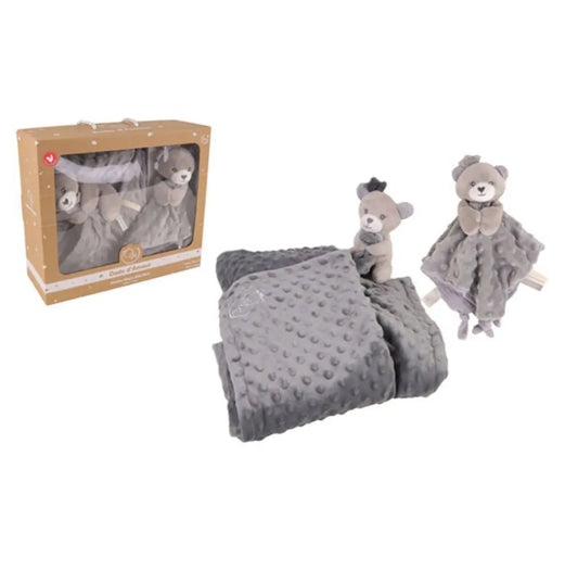 Conjunto cobertor polar +doudou